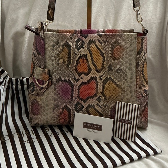 henri bendel Handbags - Henri Bendel Multicolor Snake-Print Leather Crossbody Bag ( Full Inclusion)